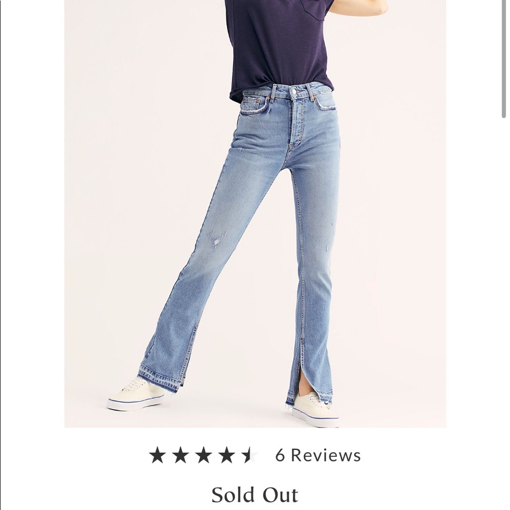 Free People Emmy Split Hem Bootcut Jeans